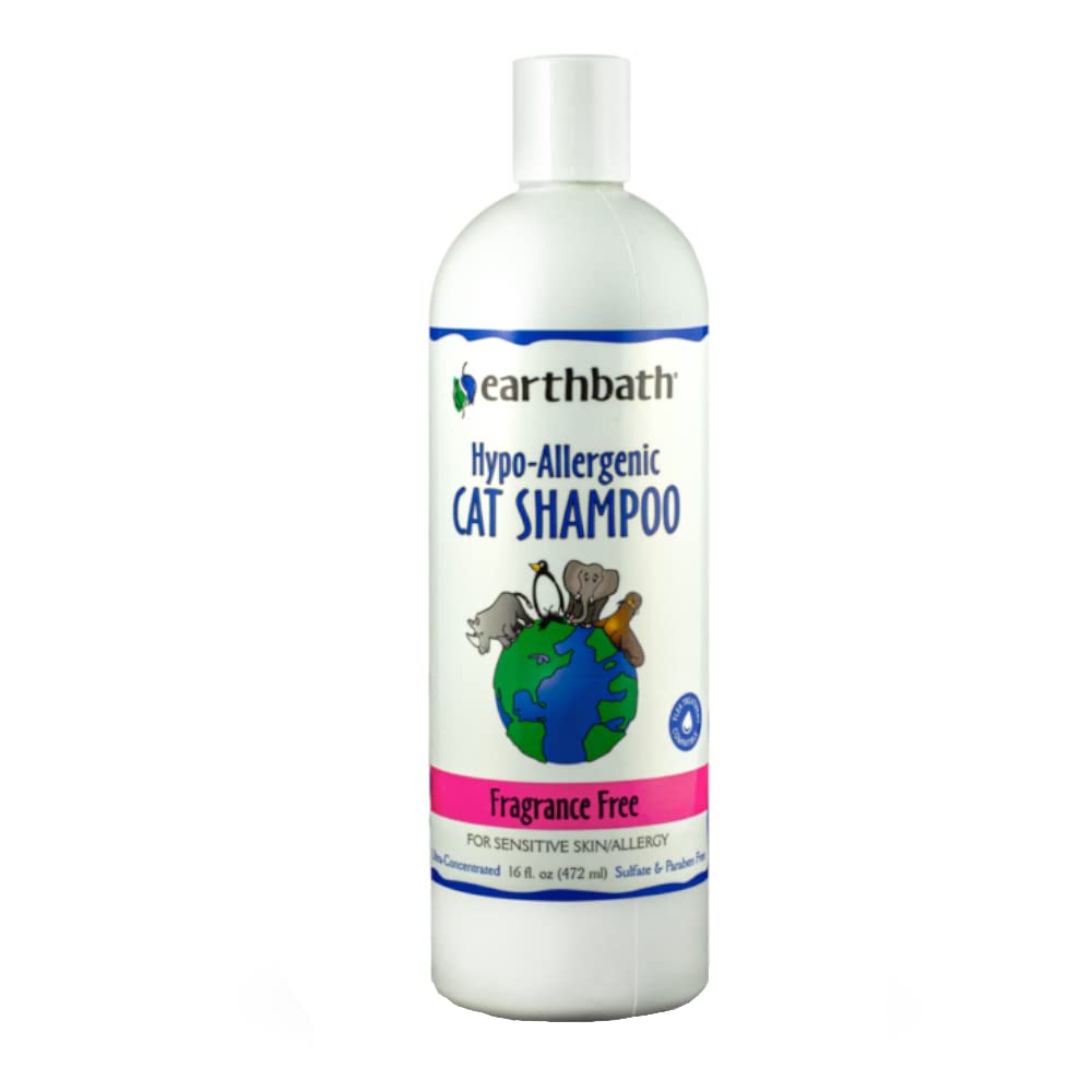 Earthbath Hypo-Allergenic Fragrance Free Cat Shampoo, 472 ml - PawsPlanet Australia