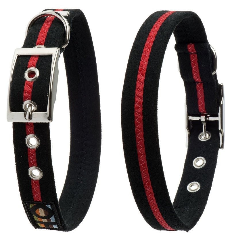 Oscar & Hooch Collar Medium Black & Red - PawsPlanet Australia