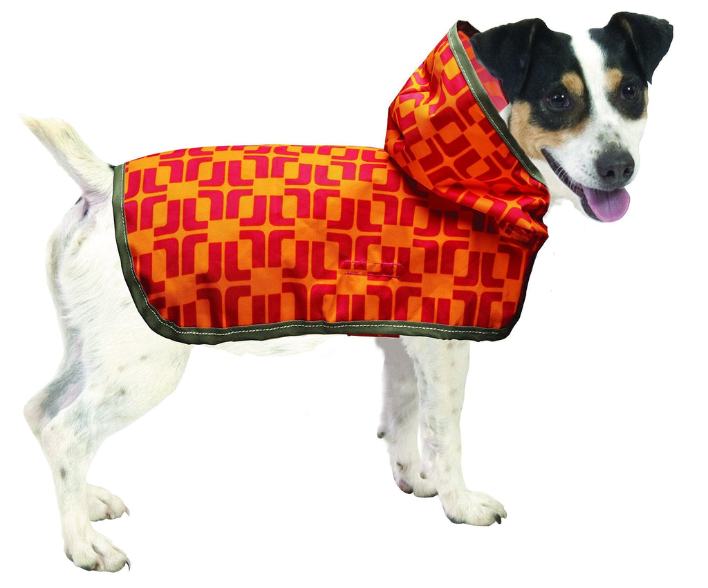 Pistachio Pet - Stylish Waterproof Dog Rain Coat With Hood And Carry Pouch (Orange/Pink, XS) Orange/Pink - PawsPlanet Australia