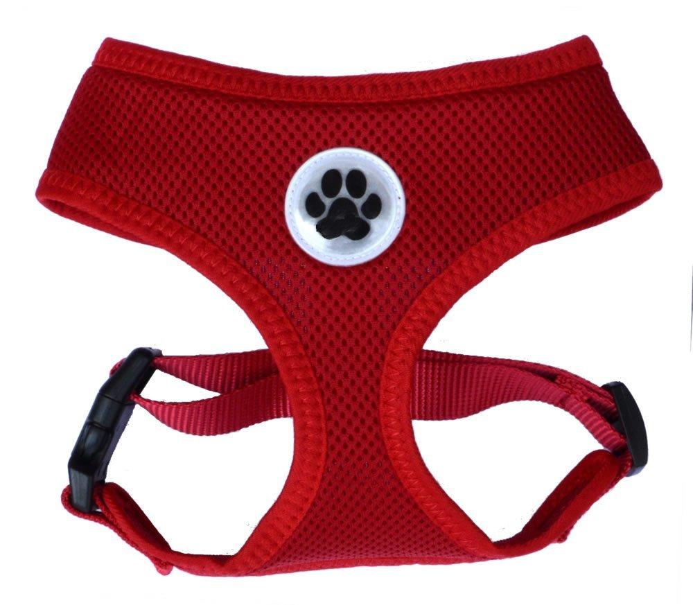 Lanyar Small Red Cute Soft Mesh Dog Puppy Harness Pet Cat Harnesses,Neck 8" - PawsPlanet Australia