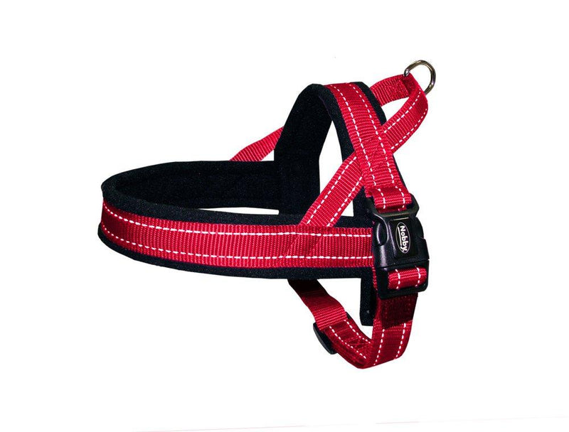 Nobby Norweger Classic Reflect Soft Harness, Medium, Red - PawsPlanet Australia