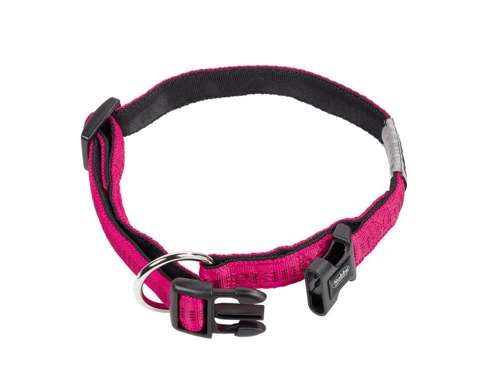 Nobby Soft Grip Dog Collar, 30 - 45 cm/20 mm, Purple/Black - PawsPlanet Australia