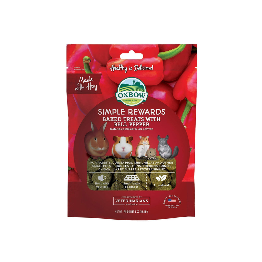 Oxbow Simple Rewards Baked Treats Bell Pepper 60g - PawsPlanet Australia