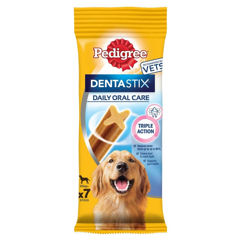 Pedigree DentaStix - Daily Dental Chews For Large Dogs 25 kg+, 70 Sticks 7 Count (Pack of 10) - PawsPlanet Australia