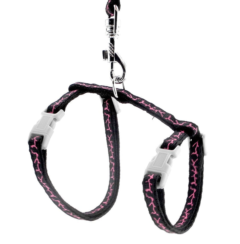 SMALLLEE_LUCKY_STORE Cat Harness Collar Giraffe Small Dog Kitten Halter Harnesses Pet Walking Vest Lead Adjustable Black animal-black - PawsPlanet Australia