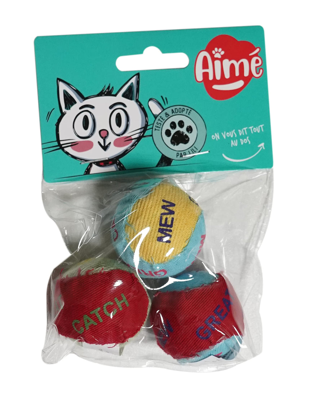 Aime Burlap Balls Cat Toy - Pack of 3 - PawsPlanet Australia
