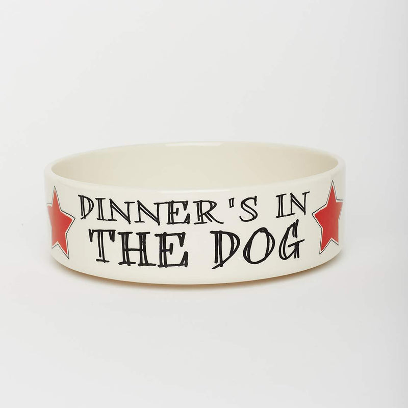 Dinner's in the Dog LARGE dog bowl - PawsPlanet Australia