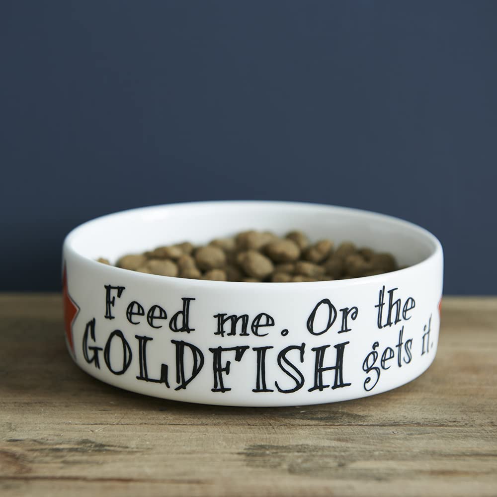 Feed Me Or The Goldfish Gets It cat bowl - PawsPlanet Australia