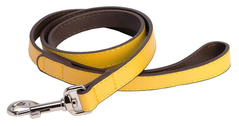 DO&G Leather Collection Lead, Yellow - PawsPlanet Australia