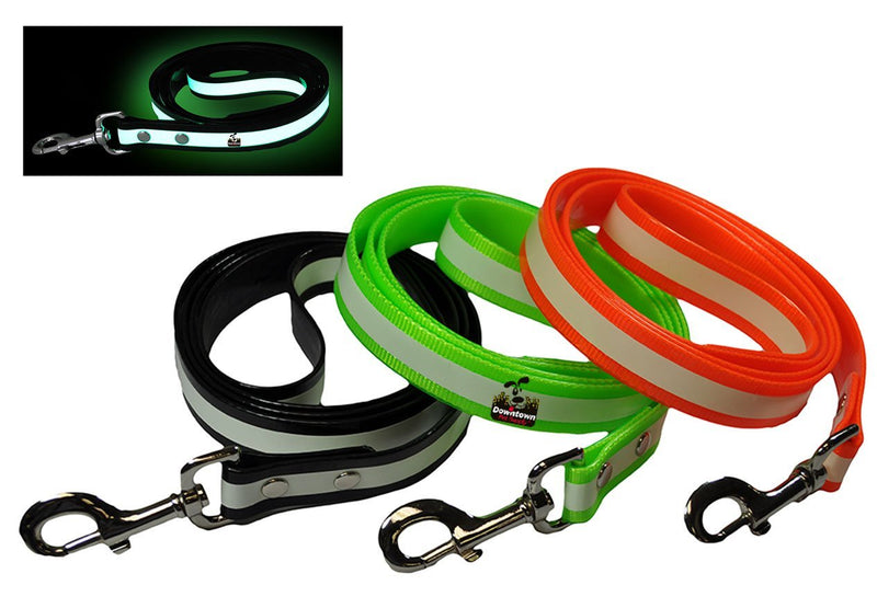 New Glow In the Dark Dog and Cat Safety Leash Lead, Durable Strong TPU Leash, Suitable for Small Medium and Large Cats or Dogs, Color Black, By Downtown Pet Supply - PawsPlanet Australia