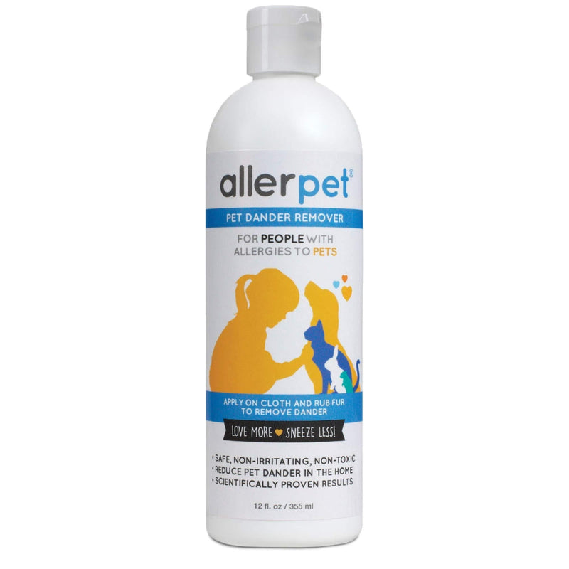[Australia] - Allerpet Pet Allergy Relief - Best Dog & Cat Pet Dander Remover for Allergens + Works for Any Pet w/Fur or Feathers - 100% Non-Toxic & Safe for Pets 