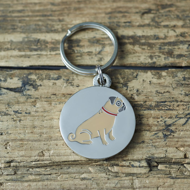 Pug dog tag - PawsPlanet Australia