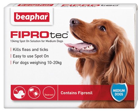 Beaphar FIPROtec Spot On Solution for Medium Dogs 6x, up to 30 weeks Treatment, Kills Fleas and Ticks - PawsPlanet Australia