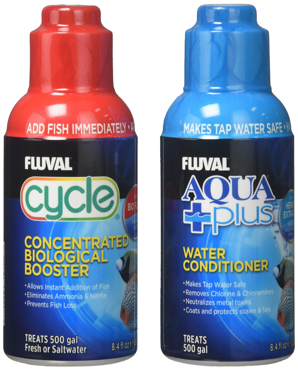 Fluval Cycle and Aquaplus Water Treatment Pack, 250 ml - PawsPlanet Australia
