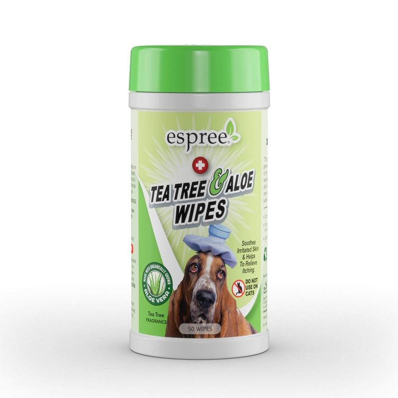 Espree Natural Tea Tree and Aloe Pet Wipes, 50 Wipes - PawsPlanet Australia