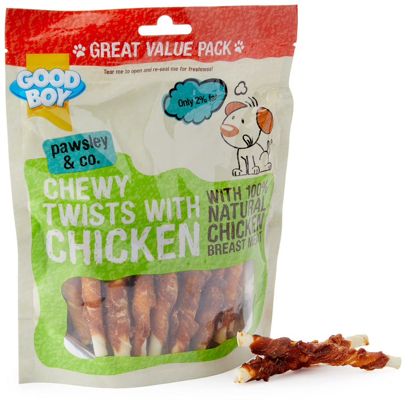 Good Boy Chicken Chewy Twists Dog Treats 0.2 g (Pack of 1) Brown - PawsPlanet Australia