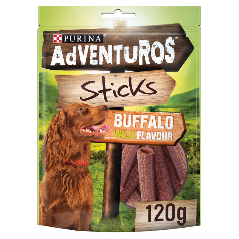 Adventuros Sticks Dog Treats Buffalo Flavour 120g - PawsPlanet Australia