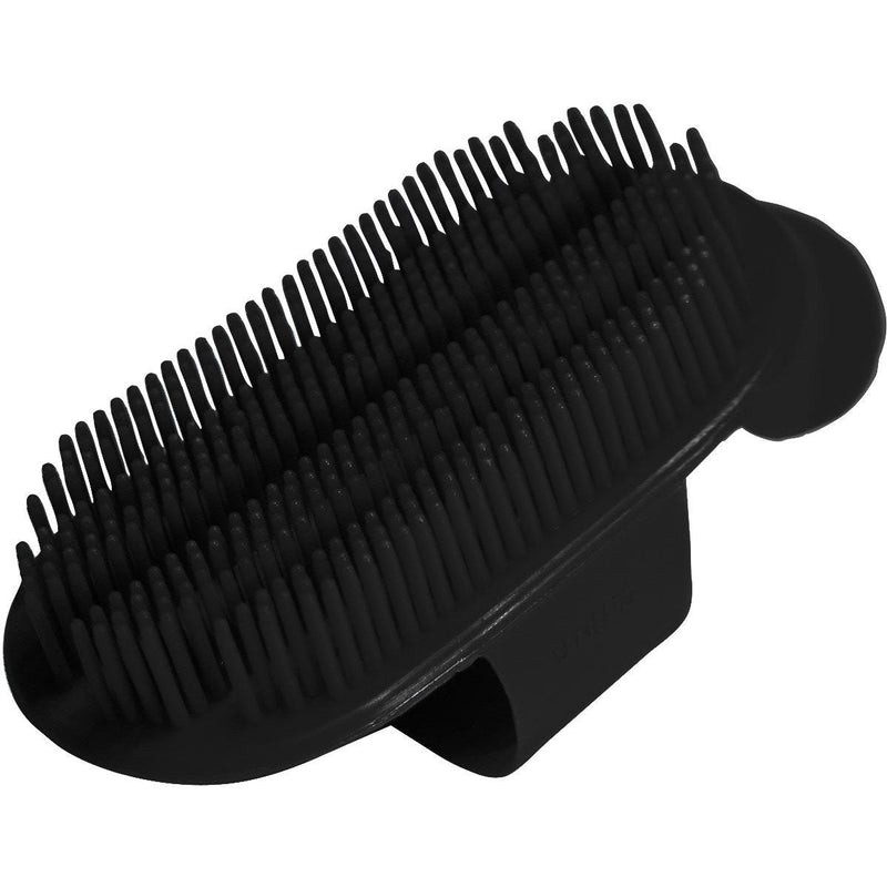 Roma Plastic Sarvis Large Curry Comb Black - PawsPlanet Australia
