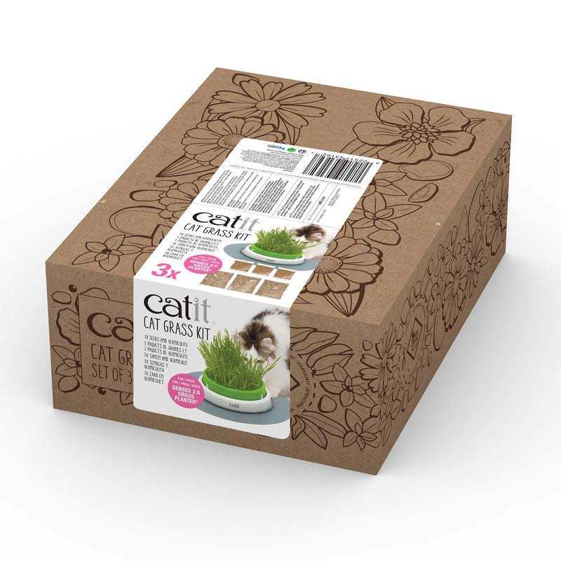 Catit Cat Grass Kit for the Catit Senses Grass Planter, Pack of 3 - PawsPlanet Australia