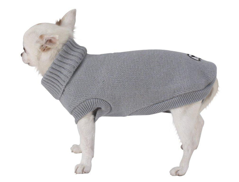 Croci Moscow Turtleneck Sweater, 65 cm, Grey - PawsPlanet Australia