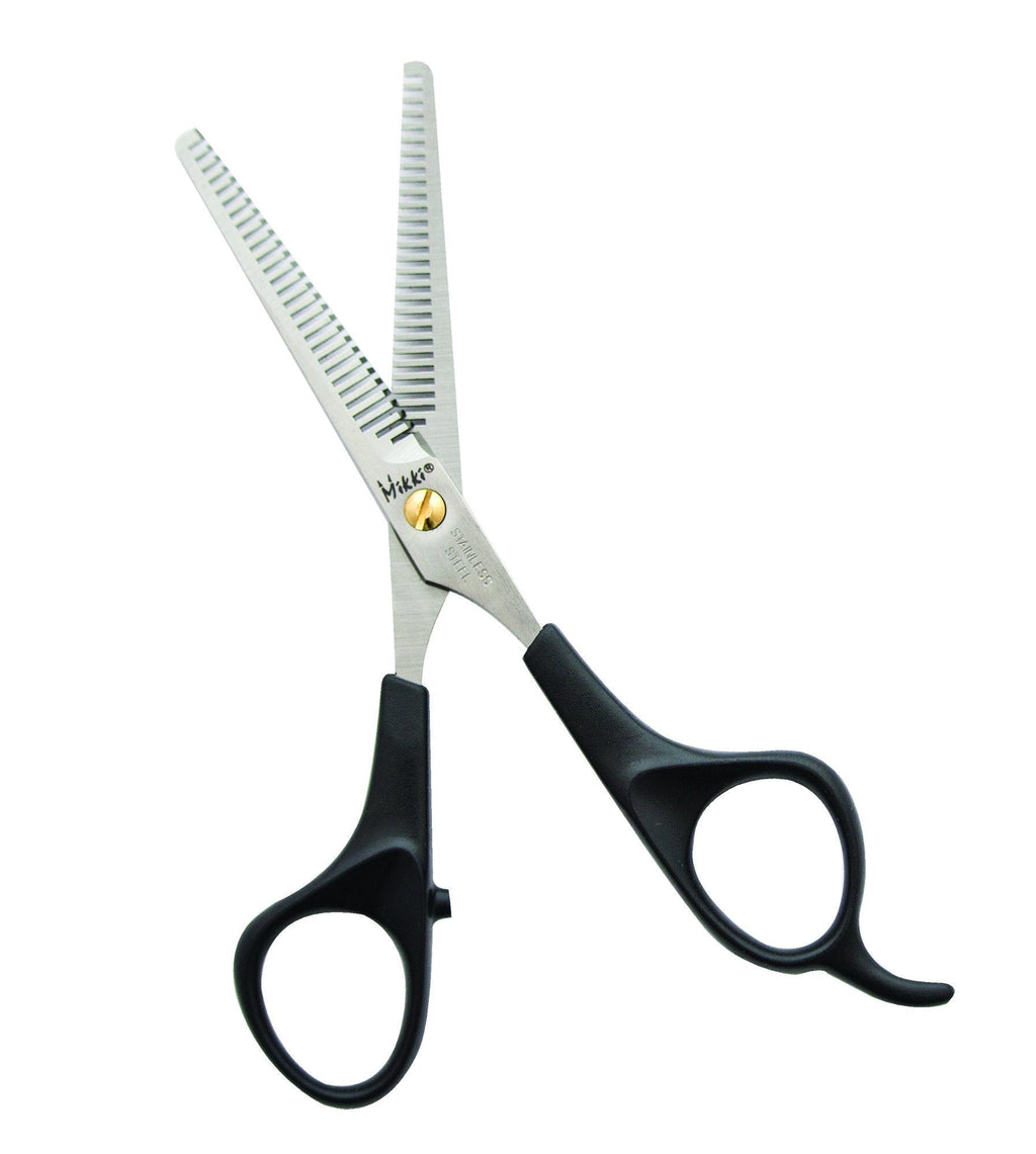 Mikki Dog, Cat Double Thinning Grooming Scissors - Pet Shears with Toothed Blade for Thick Coats - PawsPlanet Australia