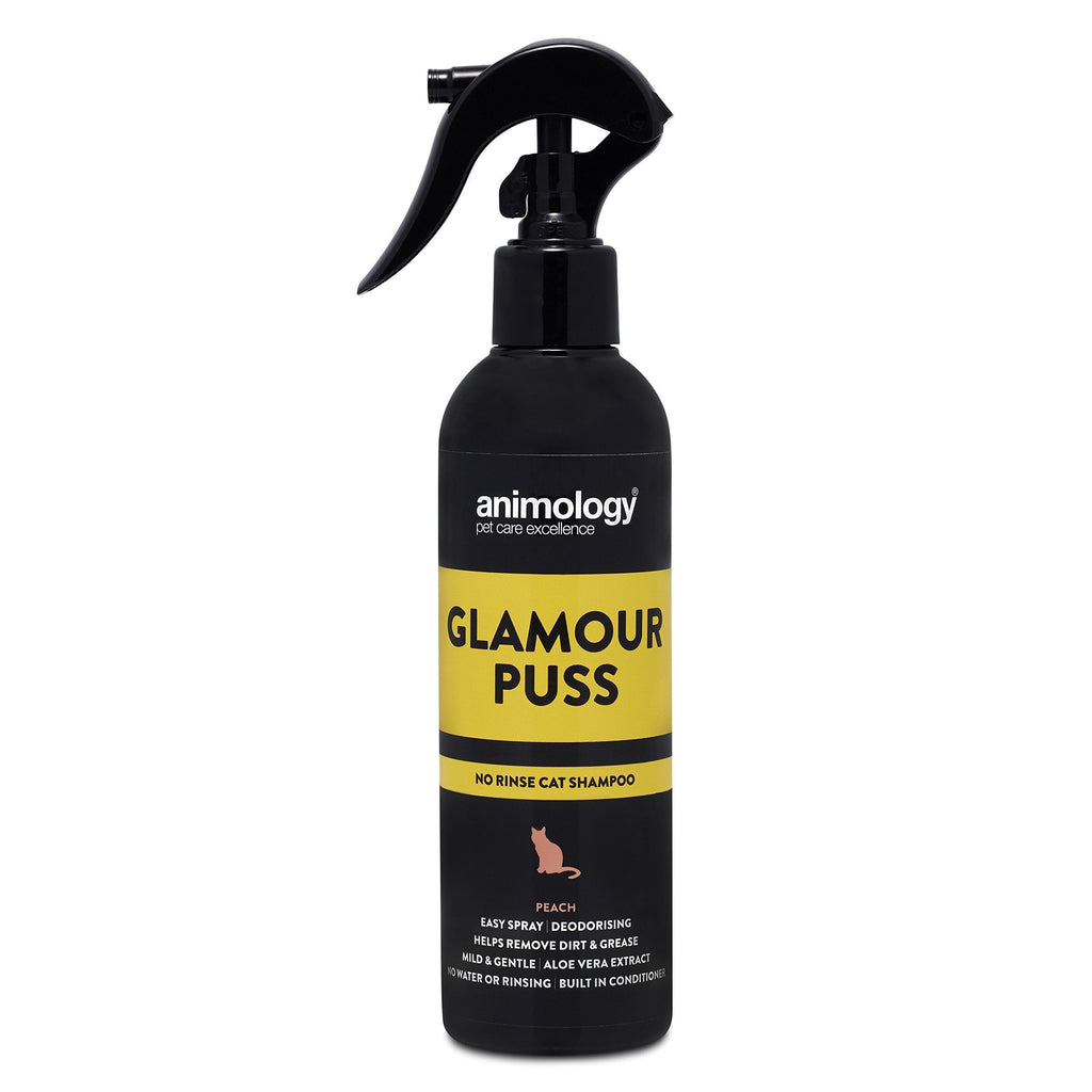 Animology Glamour Puss No Rinse Cat Shampoo, Peach, 250 ml - PawsPlanet Australia