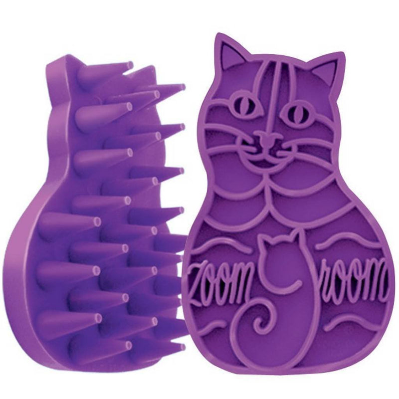 KONG 0741533487615 Zoom Groom Rubber Cat Groom Brush - PawsPlanet Australia