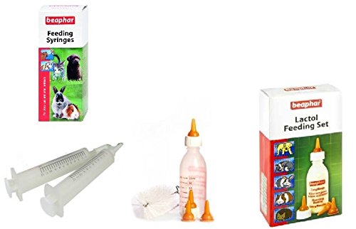 Beaphar Lactol Feeding Bottle & Syringe Set Puppy Dog Kitten Whelping Milk Set - PawsPlanet Australia