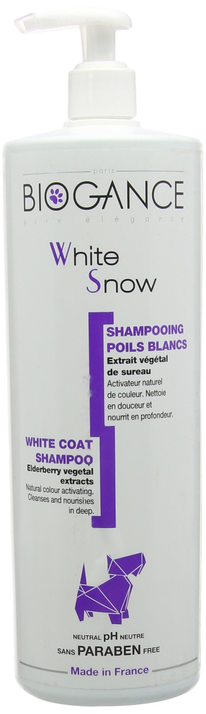 Biogance Snow White Dog Shampoo 1 Litre - PawsPlanet Australia