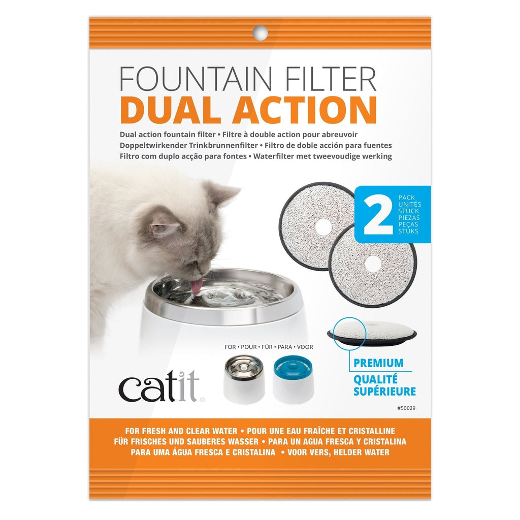 Catit Genuine Fresh and Clear Premium Replacement Filters, Pack of 2 1 White/Black - PawsPlanet Australia