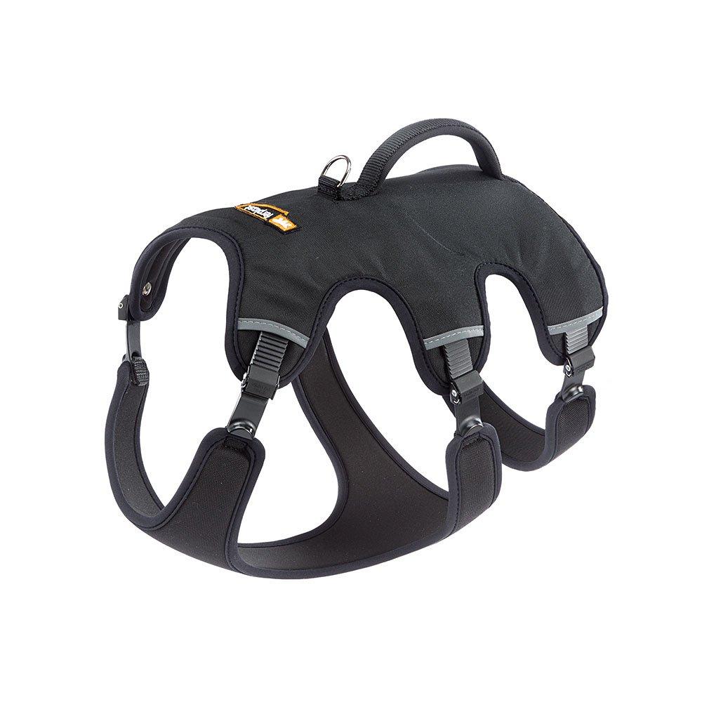 Ferplast Ergonomic Chest Harness for Medium-Small Dogs ERGOTREKKING P SMALL, Six Fastenings with Micro Regulation, Soft Padding, Reflective, Ideal For a Day Out Trekking, Black - PawsPlanet Australia