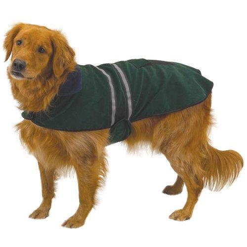 Vivi Bear Dog Dress Winter Warm Coat With Night Reflective Stripes Hunter Green, 5 Sizes (L). L(back 20") - PawsPlanet Australia