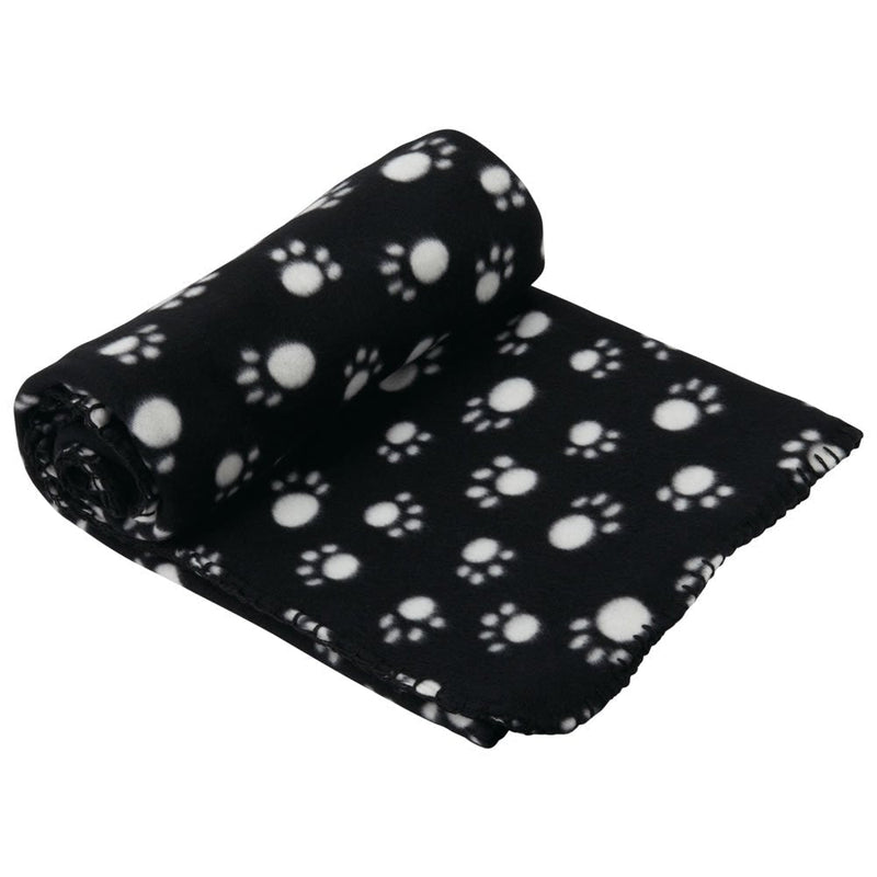Extra Large Soft Cosy Warm Fleece Pet Dog Cat Animal Blanket Throw 140 x 100cm - Black - PawsPlanet Australia