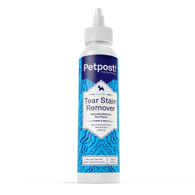Petpost | Tear Stain Remover for Dogs - Best Natural Eye Treatment for White Fur - Soothing Coconut Oil - Maltese, Shih Tzu, Chihuahua Angels Approved - Chemical and Bleach Free 236.6 ml (Pack of 1) - PawsPlanet Australia
