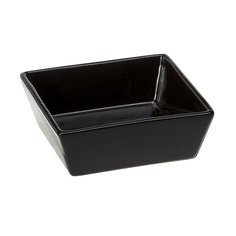 Ferplast Altair 14 Ceramic Bowl for Cats and Dogs, 14 x 14 x 5 cm, 0.5 Litre, Black - PawsPlanet Australia