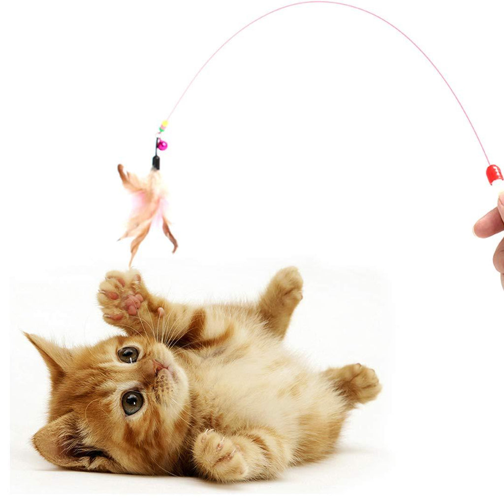 DIGIFLEX Cats Bouncy Rod with Bell and Feathers 36" - Playing Toys for Cats - PawsPlanet Australia