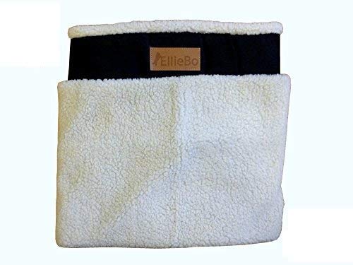Ellie-Bo 71 x 48 x 10 cms Medium Replacement Faux Suede And Sheepskin Topping Dog Bed Cover in Black and White - PawsPlanet Australia