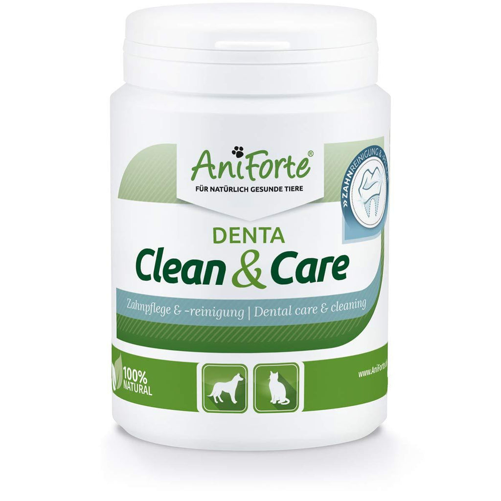 AniForte Denta Clean & Care 150g for Dogs and Cats - Effective Natural Teeth Cleaning Supplement for Fresh Breath, Anti-Plaque & Tartar Remover - PawsPlanet Australia