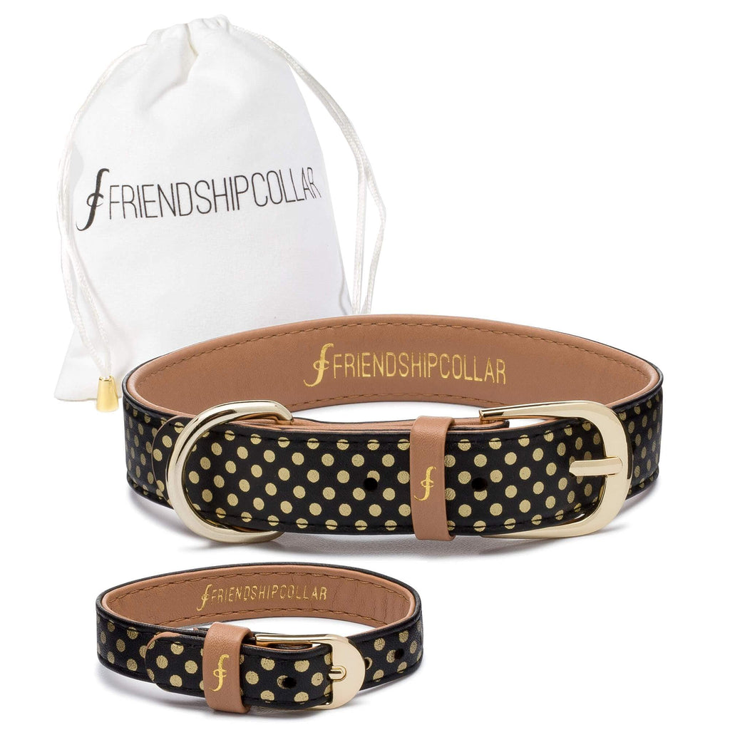 FriendshipCollar Dog Collar and Friendship Bracelet - Dotty About You - Medium - PawsPlanet Australia