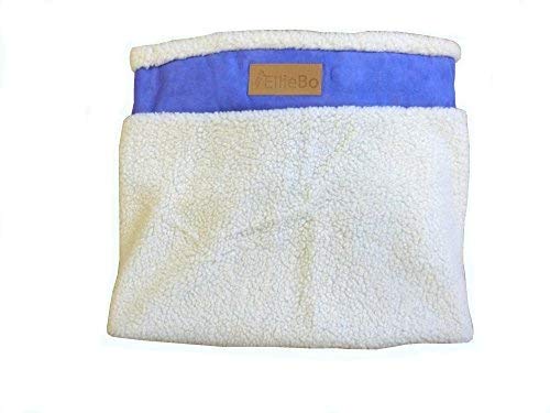 Ellie-Bo Medium 71cms x 48cms Replacement Dog Bed Cover in Blue with Faux Suede and Sheepskin Topping will fit 30 inch Medium Memory Foam Dog Bed - PawsPlanet Australia