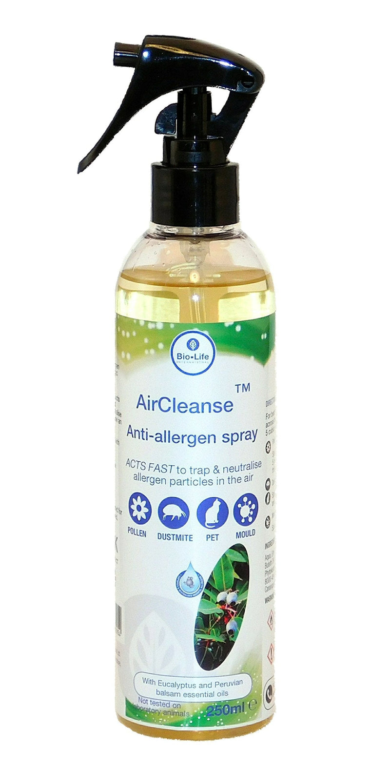 Bio-life AirCleanse Spray for Dogs/Cats/Dustmite/Pollen and Mould Allergens, 250 ml - PawsPlanet Australia