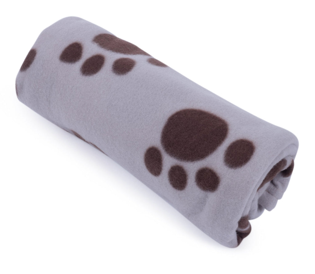 Petface Soft Fleece Comforter Paw Prints Blanket for Dog, 100 x 70 cm Archie Paw Print Single - PawsPlanet Australia