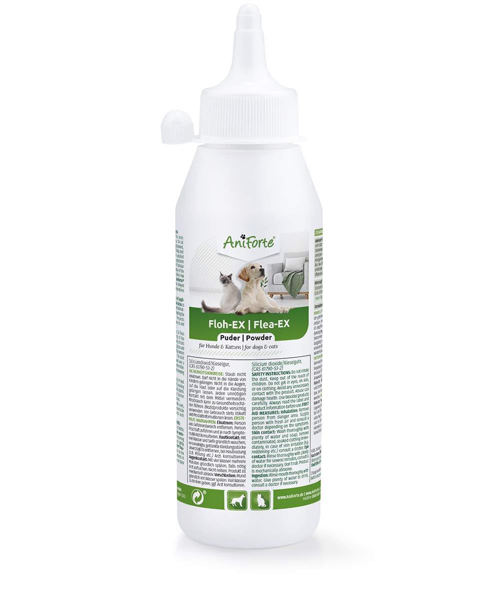 AniForte Flea EX Powder 250ml: Natural Flea Treatment for Dogs, Cats and Pets, Mite Treatment & Parasite Treatment, For External Use - PawsPlanet Australia