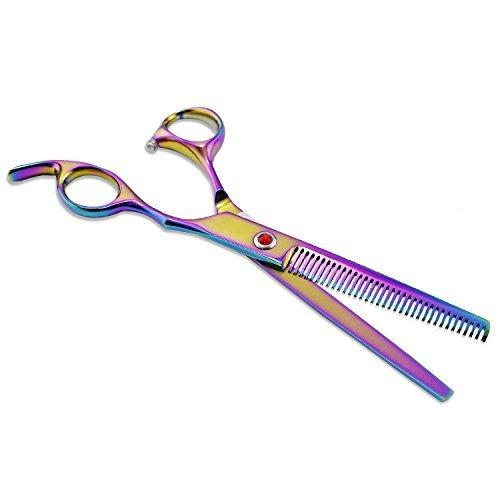 Aussel 7 Inch Professional Pet Dog Grooming Scissors Comb (5 Colorful Thinning Scissor) - PawsPlanet Australia
