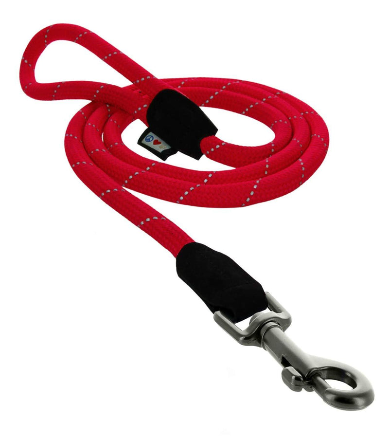 Pawtitas 1.8 M Training Dog Lead Durable Medium Rope Lead for Dogs Premium Quality Heavy Duty Rope Lead Strong and Comfortable - Red Puppy Lead Medium / Large - PawsPlanet Australia