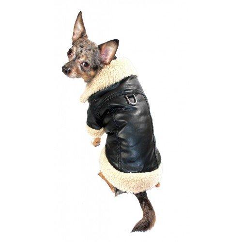 Hip Doggie HD 5CPSC Classic 'Leather Chain Dog Coat, L - PawsPlanet Australia