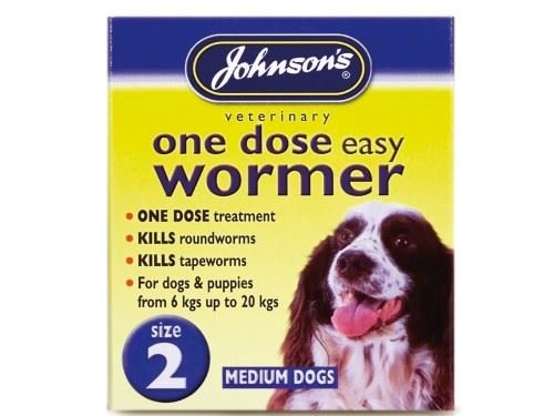 Johnson s Vet - Easy Dose Wormer Size 2 Medium Dog 2 Tabs - PawsPlanet Australia