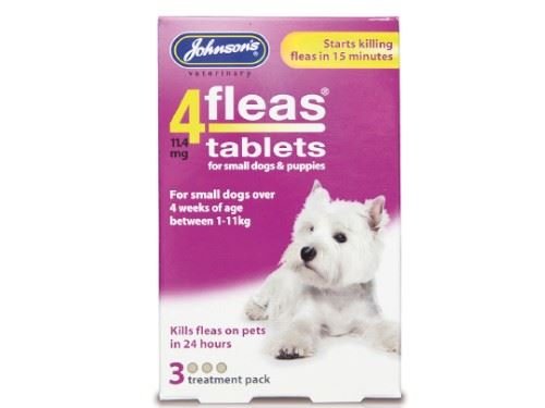 Johnson s Vet - 4 Fleas Small Dog Puppy Flea Tablets 3pk - PawsPlanet Australia