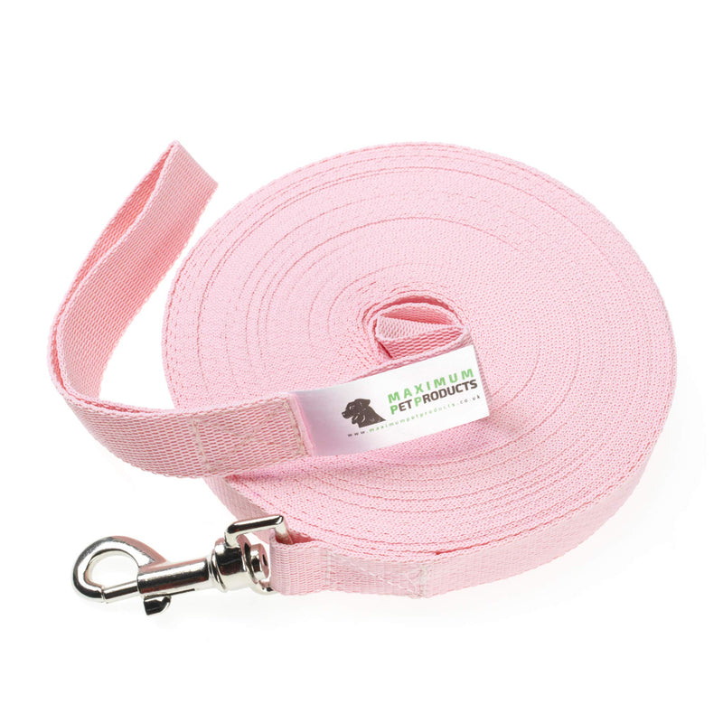 Maximum Pet Products 50ft Baby Pink Dog Training Lead - PawsPlanet Australia