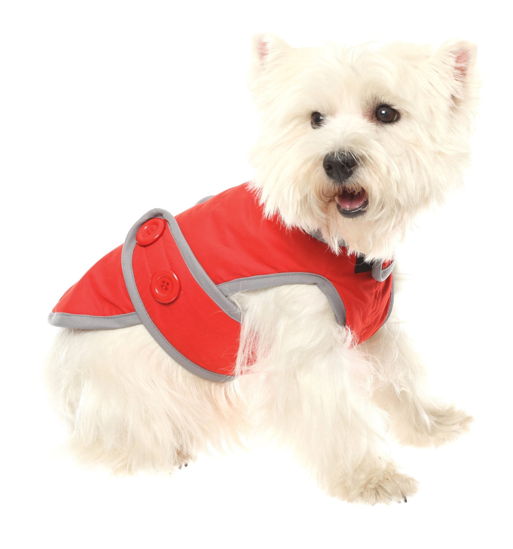 croci Sestriere Raincoat Jacket, 25 cm, Red - PawsPlanet Australia